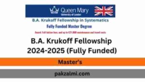The B.A. Krukoff Fellowship 2024-2025 (Fully Funded)